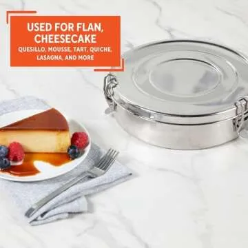 Imusa Flan Mold - 9-Inch Stainless Steel Baking Pan