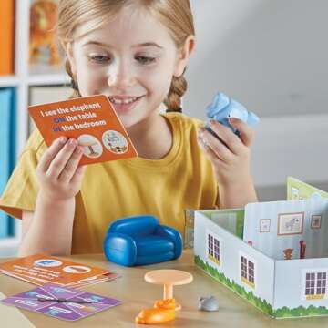 Learning Resources Elephant in The Room Positional Word Activity Set, Educational Games, Sight Word ...