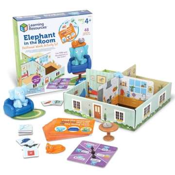 Learning Resources Elephant in The Room Positional Word Activity Set, Educational Games, Sight Word Games, Board Games for Kids, Ages 4+, Birthday Gifts for Boys and Girls