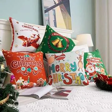 O BOSSTOP 4PCS Customizable Linen Pillow Cases for Decor