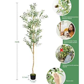 LOVMOR 7.9ft Artificial Olive Tree for Your Home