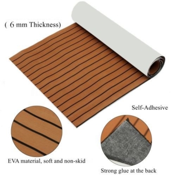 SOOMJ EVA Synthetic Teak Deck Mat for Safe Boat Flooring