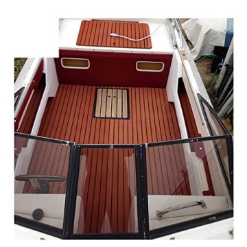 SOOMJ EVA Synthetic Teak Deck Mat for Safe Boat Flooring