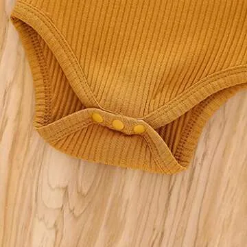 Lala Bear Baby Girl Boy 2 Pack Solid Long Sleeve Romper Bodysuit Clothes Green & Yellow 9-12 Months