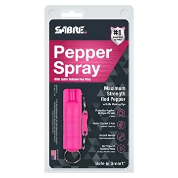 SABRE Pepper Spray with Quick Release Keychain for Easy Carry