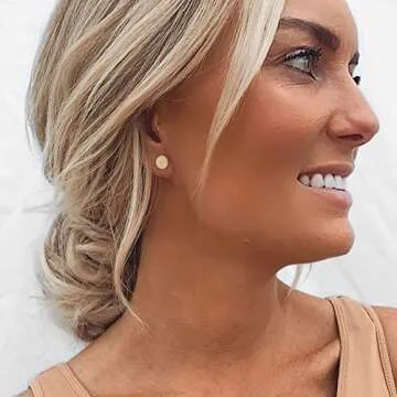 Gold Plated Dot Stud Earrings for Everyday Wear