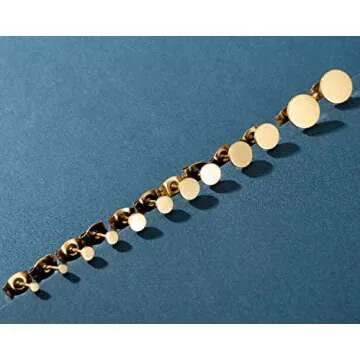 Gold Plated Dot Stud Earrings for Everyday Wear