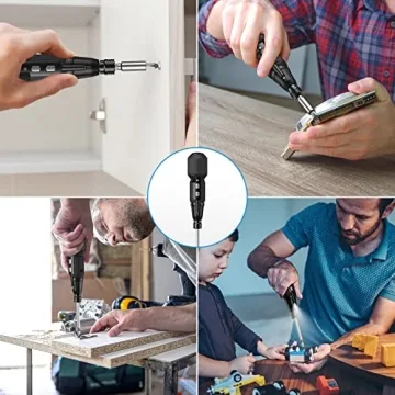 AMIR 3.6V Cordless Electric Screwdriver with LED Light USB Charging