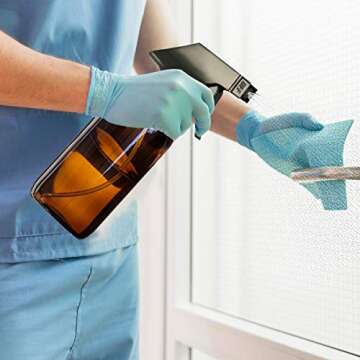 2Oz Glass Spray Bottles 30 Pack, Hoa Kinh Small Amber Spray Bottles