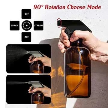 2Oz Glass Spray Bottles 30 Pack, Hoa Kinh Small Amber Spray Bottles