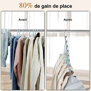 Magic Clothing Hangers Space Saving Sturdy Metal Hangers Wardrobe Closet Organizer Space Saving Hanger Pack of 8 Cascading Hangers