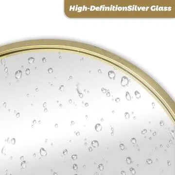 Versatile 3 Way Trifold Mirror with Gold Arch Design