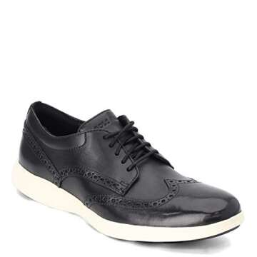 Cole Haan Men's Grand Tour Wingtip Oxford, Black, 12