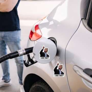 100PCS Trump I Did That Stickers – Waterproof Gas Pump Decals, Funny Political Trump Stickers for Cars, Bumpers, Laptops & More