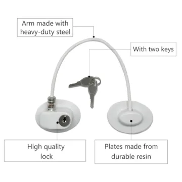 Refrigerator Door Locks 2 Pack with 4 Keys - Child Safety