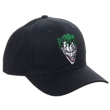 Joker Black Snapback Hat - Officially Licensed Fan Accessory