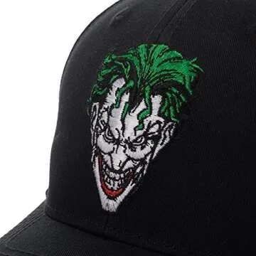Joker Black Snapback Hat - Officially Licensed Fan Accessory