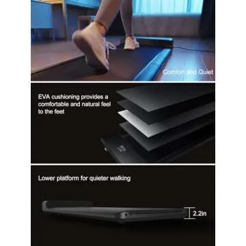 WALKINGPAD A1 Pro Walking Pad Folding Treadmill Smart Walk Slim Foldable Exercise Fitness Equipment Under Desk Running Indoor Outdoor Gym Maximum Load: 300 Lbs black