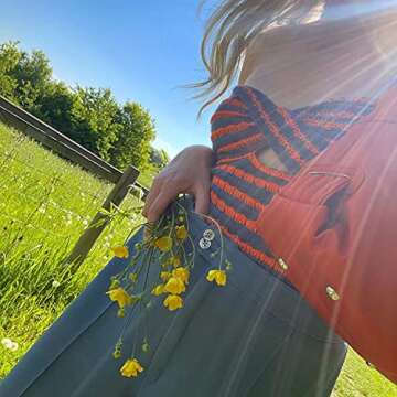 Meladyan Women Twist Front Striped Cutout Knitted Crop Tube Top Bandage Strapless Sleeveless Bandeau Cropped Shirt Blue Orange