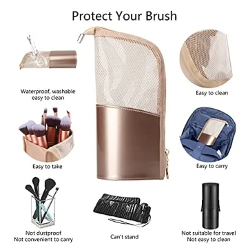 Stylish MONSTINA Travel Makeup Brush Bag - Waterproof Organizer