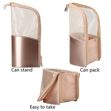 Stylish MONSTINA Travel Makeup Brush Bag - Waterproof Organizer