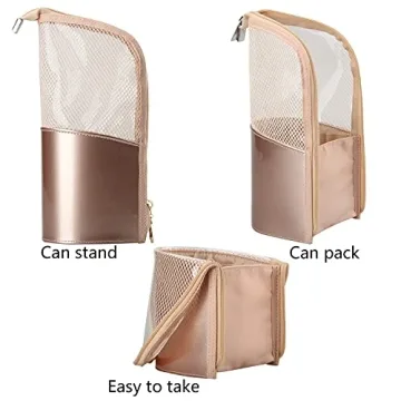 Stylish MONSTINA Travel Makeup Brush Bag - Waterproof Organizer