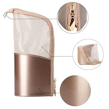 Stylish MONSTINA Travel Makeup Brush Bag - Waterproof Organizer