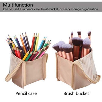 Stylish MONSTINA Travel Makeup Brush Bag - Waterproof Organizer