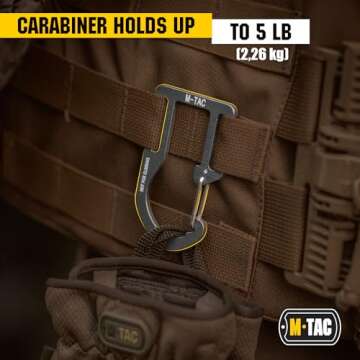 M-Tac Carabiner Clip for Tactical Gear & Outdoor Use