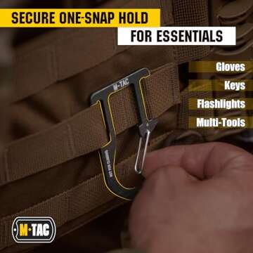 M-Tac Carabiner Clip for Tactical Gear & Outdoor Use