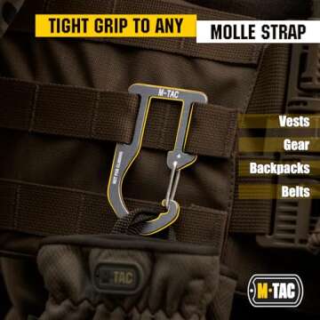 M-Tac Carabiner Clip for Tactical Gear & Outdoor Use