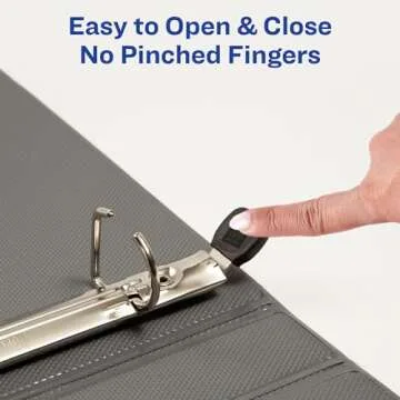 Avery Heavy-Duty View 3 Ring Binder, 1" One Touch Slant Rings, Holds 8.5" x 11" Paper, 1 Black Binder (05300)