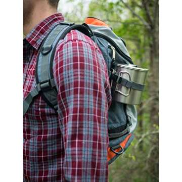 Solo Stove Solo Pot 900 - Lightweight Stainless Steel Backpacking Pot | Boil Water Quickly | Volume Markings and Pour Spout