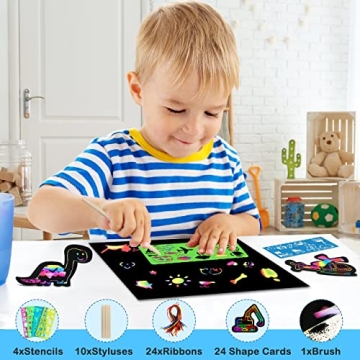 ZMLM Scratch Paper Art Set Craft Gift for Kids
