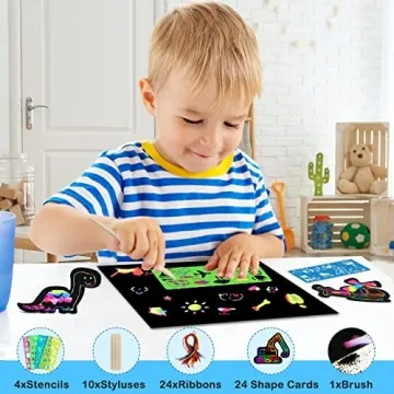 ZMLM Scratch Paper Art Set Craft Gift for Kids