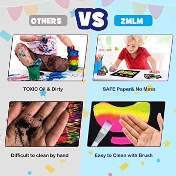 ZMLM Scratch Paper Art Set Craft Gift for Kids