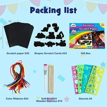 ZMLM Scratch Paper Art Set Craft Gift for Kids