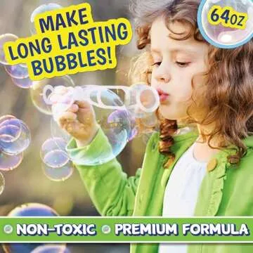 Sunny Days Bubble Solution 64oz Non-Toxic Party Fun