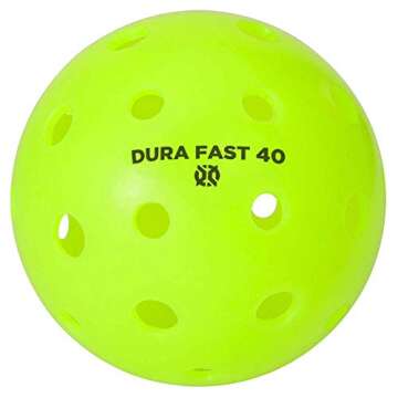 Dura Fast 40 Pickleballs | Outdoor pickleball balls | Neon | Pack of 6 | USAPA Approved and Sanctioned for Tournament Play, Professional Perfomance