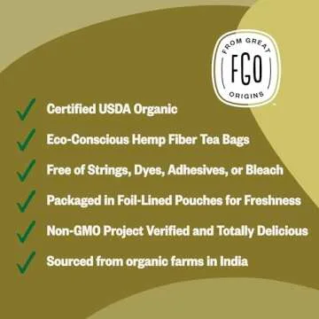 FGO Organic Ginger Tea - 100 Eco-Conscious Bags