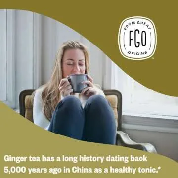 FGO Organic Ginger Tea - 100 Eco-Conscious Bags