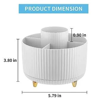 Marbrasse 360-Degree Rotating Desk Organizer for Art Supplies