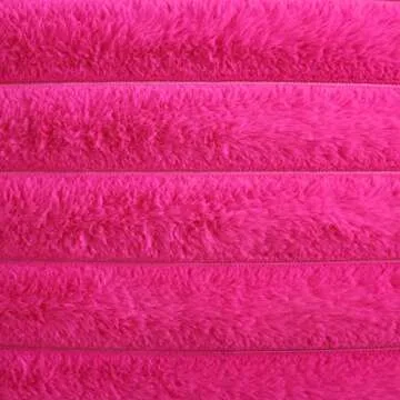 FUTEI Hot Pink Striped Decorative Throw Pillow Covers 20x20 Inch Set of 2,Square Spring Decorations Couch Pillow Case,Soft Cozy Faux Rabbit Fur & Velvet Back,Modern Home Decor for Bed