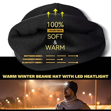 VIBELITE LED Beanie Hat with Adjustable Light