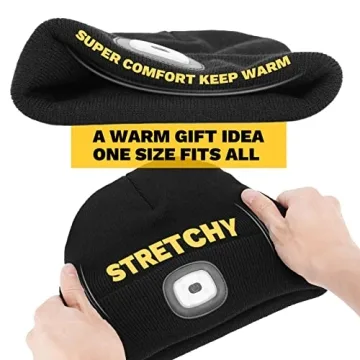 VIBELITE LED Beanie Hat with Adjustable Light