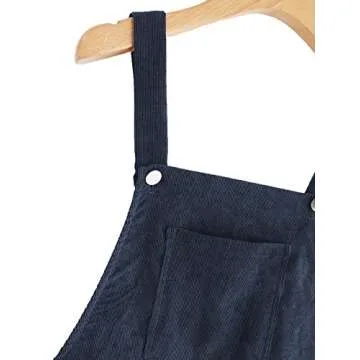 Stylish Romwe Women's A-line Corduroy Pinafore Dress