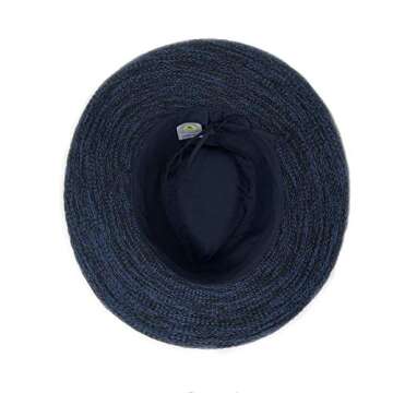 Wallaroo Hat Company – Women’s Victoria Fedora – UPF 50+ Sun Protection, Wide Brim, Packable Design and Adjustable Sizing for Medium Crown Sizes – Sun-Smart Hat for Everyday (Mixed Navy)