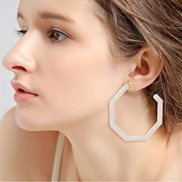 Stylish PHALIN Acrylic Hoop Earrings for Any Occasion