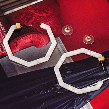 Stylish PHALIN Acrylic Hoop Earrings for Any Occasion