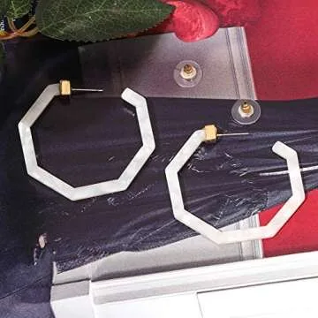 Stylish PHALIN Acrylic Hoop Earrings for Any Occasion